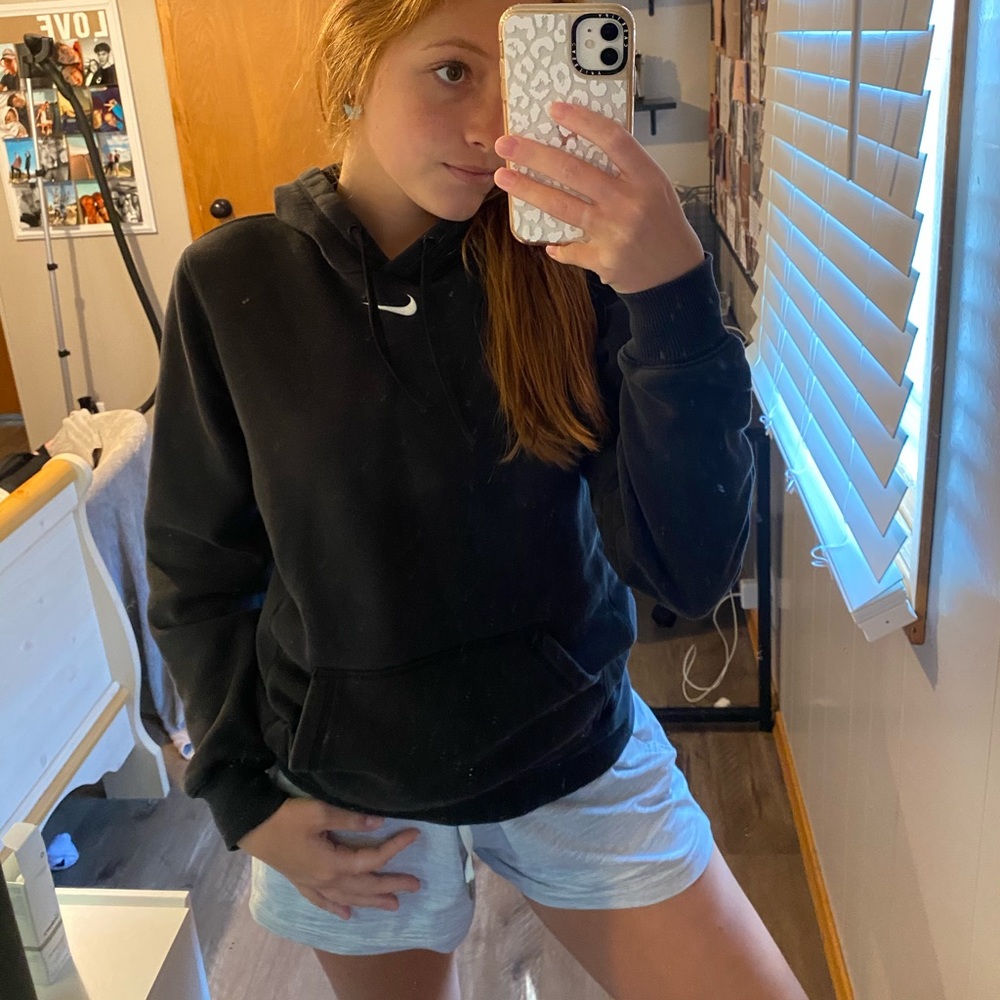 Black Nike Logo Hoodie
